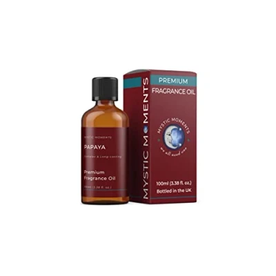 Abbildung von Mystic Moments Papaya Duftöl 100 ml perfekt für Seifen, Kerzen, Badebomben, Ölbrenner, Diffusoren und Haut Haarpflegegegenstände
