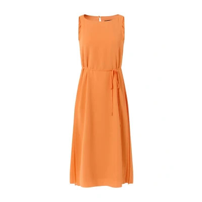 Abbildung von comma ÄRMELLOSES MIDI AUS CRÊPE Freizeitkleid, Damen, Größe: 32, Orange