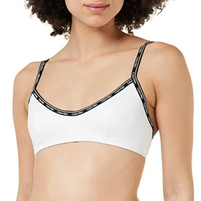 Abbildung von Calvin Klein Damen Bikinitop Bralette Gepolstert, Weiß (PVH Classic White), M
