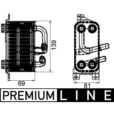 Abbildung von MAHLE ORIGINAL CLC 66 000P Ölkühler BMW: 5 Limousine, Touring, 6 Cabrio