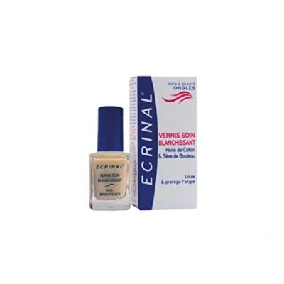 Abbildung von Ecrinal Nail Brightener, Aufhellender Pflegelack, glättet und schützt die Nägel, 10ml