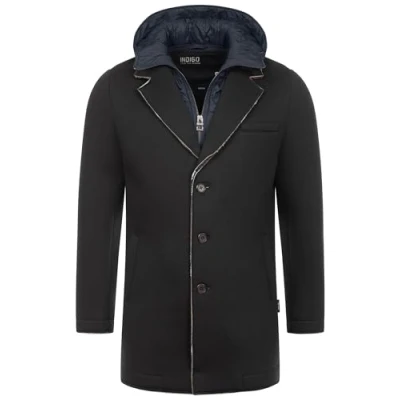 Abbildung von Indicode Jeans Inapostolos Kurzmantel, Herren, Größe: Small, Dark navy