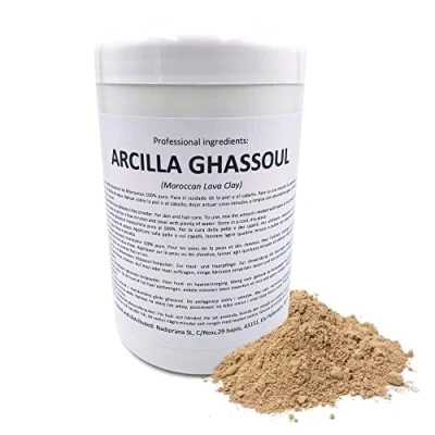 Abbildung von Snadi Ghassoul Ton 1 kg Marokkanisches Lavastein Pulver Für Haut und Haarpflege Peeling Weichmachend Verjüngt, Beruhigt Weicht die auf