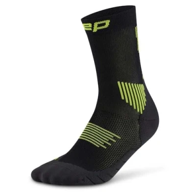 Abbildung von CEP Kurze Laufsocken mit Kompression für Herren, Core 5.0 Mid Cut, Größe III/M / 39 42, schwarz/lime
