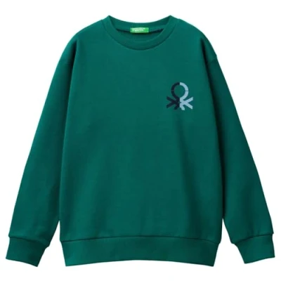 Abbildung von United Colors of Benetton Kinder und Jugendliche Trikot G/C M/L 3J68C10JM Kapuzenpullover, grün, 160 cm
