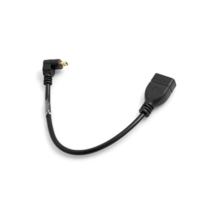 Abbildung von System S Micro HDMI (Male) abwärts Winkel Winkelstecker 90 Gewinkelt zu (Female) Eingang Buchse Kabel 22 cm