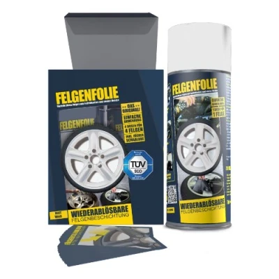 Abbildung von Mibenco Felgenfolie Set, 4 x 400 ml, Weiß Matt