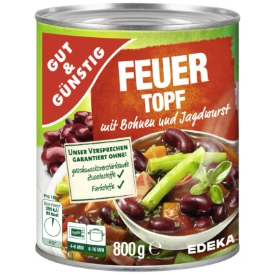 Abbildung von Gut &amp; Günstig Feuertopf mit Bohnen Jagdwurst 800g