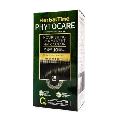 Abbildung von Permanente Haarfarbe PHYTOCARE, 20 Nuancen (1N Schwarz)