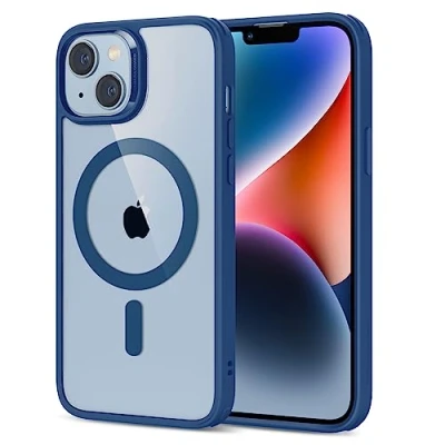 Abbildung von ESR für iPhone 13 Hülle und 14 Hülle, kompatibel mit MagSafe, Classic Hybrid Magnet handyhülle HaloLock, Militärnorm Sturzschutz Case, Kratzfeste Rückseite, Klar Rosa