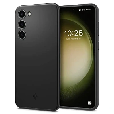 Abbildung von Samsung Galaxy S23 Hülle Kunststoff Spigen Hard Case/Backcover Handyhülle Schwarz