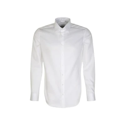 Abbildung von Seidensticker Herren Men Slim Patch Longsleeve Cotton Hemd, White(643510), 38