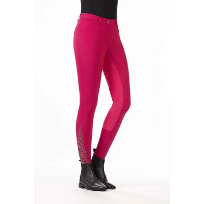 Abbildung von HKM Reithose Allure mit Alos Vollbesatz Cranberry 48