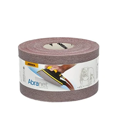 Abbildung von Mirka Abranet Netz Schleifrolle 115 mm x 25 m Klett / Korn P80 1 Rolle zum Schleifen von Holz, Spachtel, Lack, Kunststoff 5454400180
