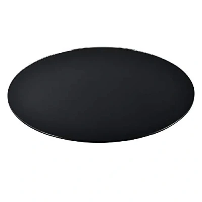 Abbildung von neu.haus Tischplatte, »Glasgow« Glasplatte ESG Sicherheitsglas 6mm Ø 50 cm rund Schwarz