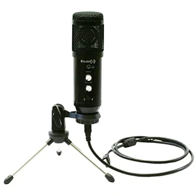 Abbildung von E Lektron EL08 USB DJ PC Studio Kondensator Mikrofon inkl. Tisch Ständer Kabel