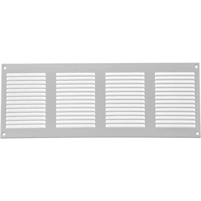 Abbildung von 40 x 15 cm weiße Abdeckung der Entlüftung Qualitätsstahl Rückluftgitter für Decke und Seitenwand HVAC mit Insektenschutz (400 150 mm, weiß)
