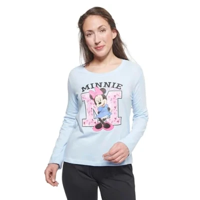 Abbildung von Disney Minnie Mouse Pyjama, Damen, Größe: Large, Blau schwarz