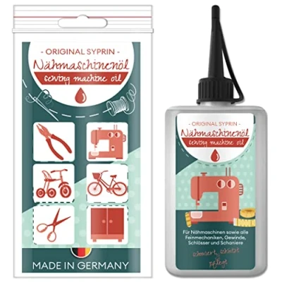 Abbildung von Original Syprin Nähmaschinenöl Feinmechaniköl Universalöl Schmieröl Harz &amp; Säurefrei Ideal für feinmechanische Komponenten, Nähmaschine, Türen, Fenster 100 ml