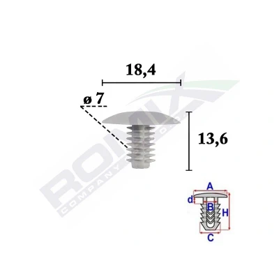 Abbildung von ROMIX C70585 Clip 7 FIAT: Panda II Schrägheck
