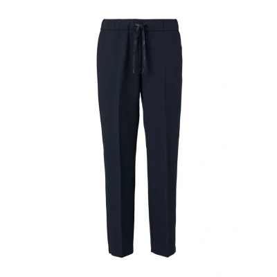 Abbildung von comma casual identity Cigarette MIT Logoband Stoffhose, Damen, Größe: 34, Tiefblau