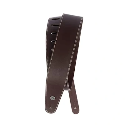 Abbildung von Planet Waves 25LS01 DX Ledergurt Classic Leather Strap Collection Contrast Stitch Brown Länge: 1280mm Breite: 64mm