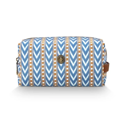 Abbildung von PIP STUDIO Coco Kosmetiktasche medium Samba Stripe blau 21,5x10x10,5cm
