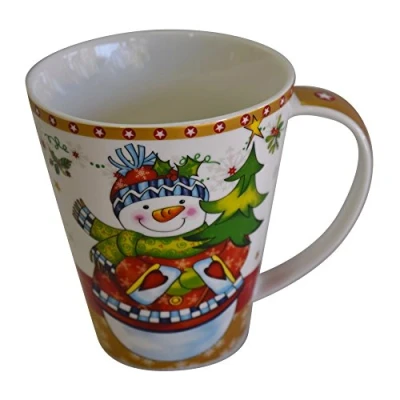 Abbildung von Kaffeebecher mit weihnachtlichen Motiven Schneemann