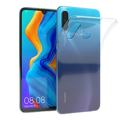 Abbildung von EAZY CASE Hülle kompatibel mit Huawei P30 Lite / New Edition Schutzhülle Silikon, Ultra dünn, Slimcover, Handyhülle, Silikonhülle, Backcover, Durchsichtig, Klar Transparent