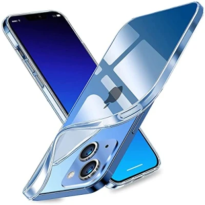 Abbildung von Verco Handyhülle für Apple iPhone 13 Case, Handy Cover Hülle Transparent Dünn Klar Silikon, durchsichtig