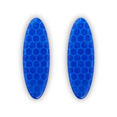 Abbildung von 4R Quattroerre.it 5475 Reflektierende 3D Aufkleber Diamond Refractive Stickers, Blau Ovale, 2 Stück 90 x 25 mm