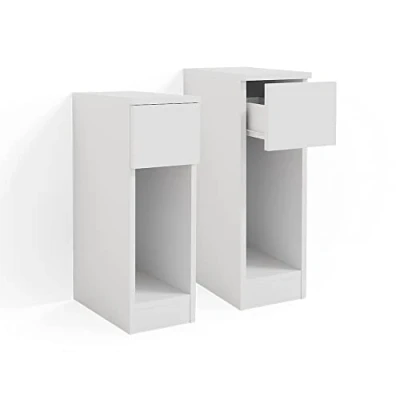 Abbildung von Vicco Nachtschrank Enton, Weiß, 20 x 59.5 cm 2er Set