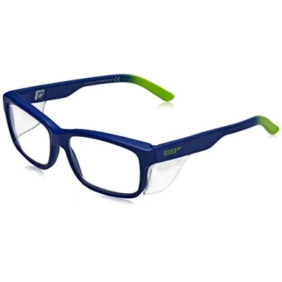 Abbildung von Pegaso Work and Fun Brille gegen impactó Objektiv mit Pre Sehstärke, mehrfarbig (Blau/Grün), +1.0, L