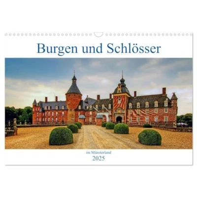 Abbildung von Burgen und Schlösser im Münsterland (Wandkalender 2025 DIN A3 quer), CALVENDO Monatskalender