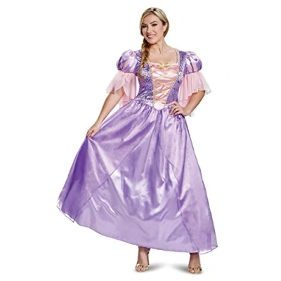 Abbildung von Disguise Damen, Official Disney Princess Rapunzel Deluxe Costume Dress Kostüme in Erwachsenengröße, Lila, Large (12 14) US