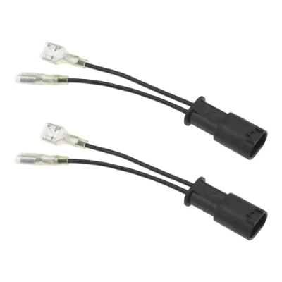 Abbildung von OTOTEC 2 Stück Auto Lautsprecherkabel Adapter Autohupen Spezialstecker Kompatibel mit BMW Hupenkabelbaum Pigtail Buchse Stecker Kabelbäume Schwarz