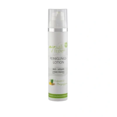 Abbildung von mysalifree BIO REINIGUNGSLOTION, beruhigende, milde Gesichtsreinigung für sensible Haut mit rückfettenden Ölen, 100ml, 100% zertifizierte Biokosmetik, weltweit einzigartig, + VEGAN FREE FROM