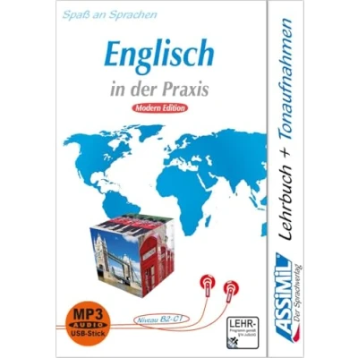 Abbildung von ASSiMiL Englisch in der Praxis Modern Edition MP3 Sprachkurs Niveau B2 C1: Fortgeschrittenenkurs für Deutschsprechende, Lehrbuch + Audiodateien auf USB Stick