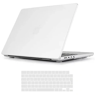 Abbildung von iNeseon Hülle Kompatibel mit 2021 2024 MacBook Pro 16 Zoll M4 M3 M2 M1 Pro/Max A3186 A3403 A2991 A2780 A2485, Plastik Hartschale Schutzhülle Case und Tastaturschutz, Mattiert Klar