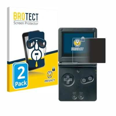 Abbildung von BROTECT (2 Stück Anti Spy Blickschutzfolie für Nintendo Gameboy Advance GBA SP Privacy Screen Protector [Displayschutz, Sichtschutz]