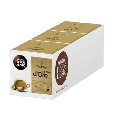 Abbildung von NESCAFÉ DOLCE GUSTO DALLMAYR Crema d&#039;Oro Kaffeekapseln 3er Pack (3 x 16 Portionen)
