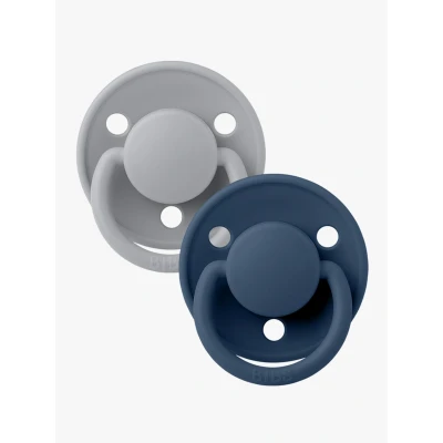 Abbildung von BIBS Schnuller De Lux 2er Pack Silicone, Cloud/Steel Blue