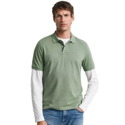Abbildung von GANT Herren REG Shield SS Pique Polo Polohemd, Kalamata Green, S