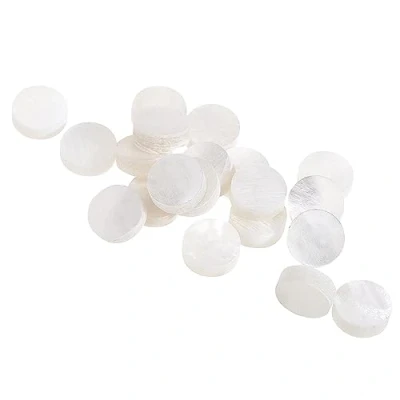 Abbildung von Musiclily Pro 6.35mm Natürliche Mother of Pearl Gitarren Griffbrett Inlay Dots, White (20er Set)