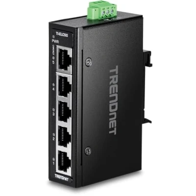 Abbildung von TRENDnet 5 Port Industrial Fast Ethernet DIN Rail Mini Switch, TI ELC50