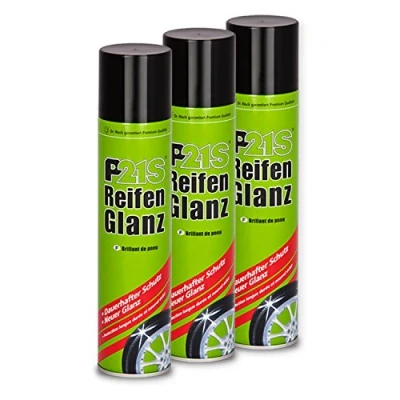 Abbildung von 3X P21S Reifenglanzspray Wet Look Reifen Glanz Spray Dr.Wack Reifenpflege 400Ml
