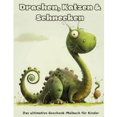 Abbildung von Drachen, Katzen &amp; Schnecken: Das ultimative Geschenk Malbuch für Kinder