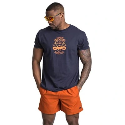 Abbildung von Trespass Heron, Red, XS, T Shirt mit Aufdruck für Herren, X Small, Rot