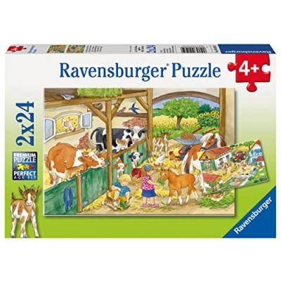 Abbildung von Ravensburger A DAY AT THE FARM Puzzle für Kinder, Größe: One Size, Multicoloured