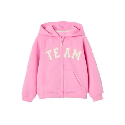 Abbildung von Vertbaudet Oekotex Sweatjacke für Kinder, Größe: 146/152, Bonbon rosa